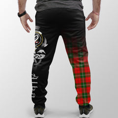 Clan Lennox Modern Tartan Crest Jogger Sweatpants  Alba Celtic Style FA49 Clan Lennox Tartan Today   