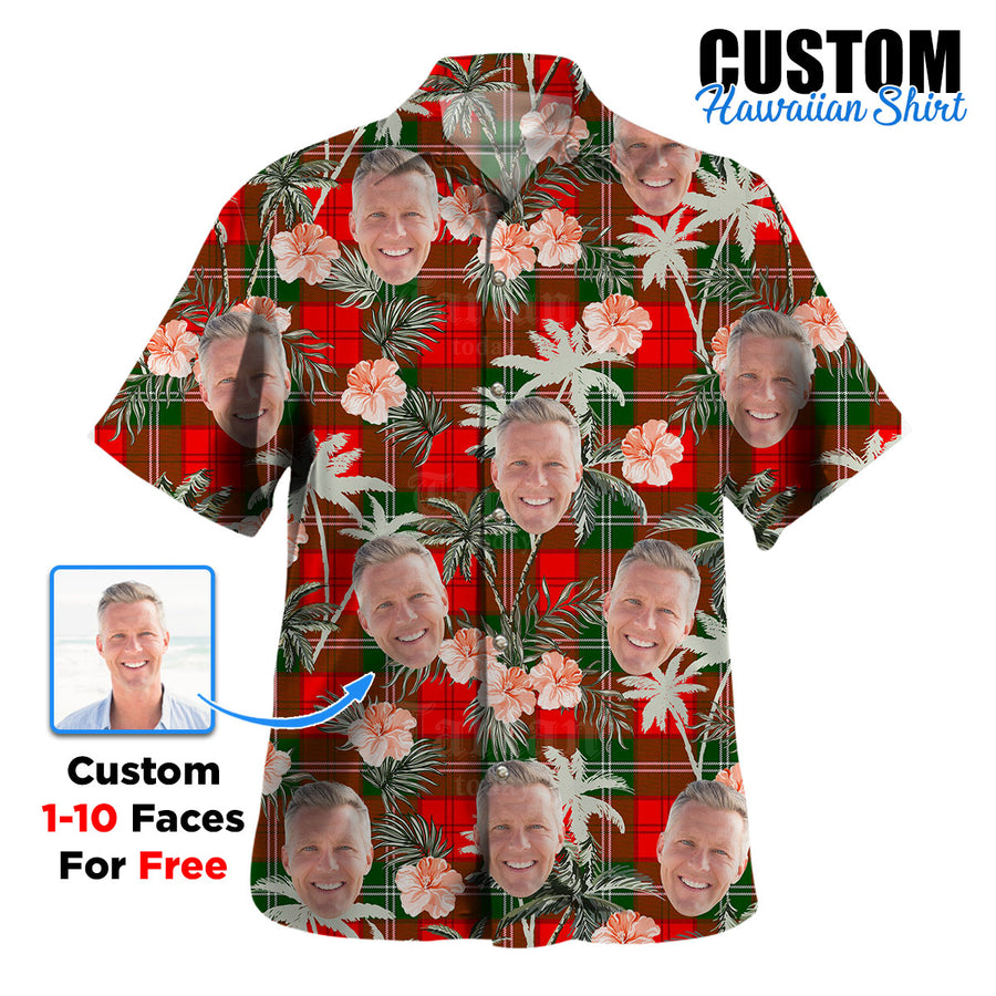 Clan Lennox Modern Tartan Custom Face Hawaiian Shirt – Unisex Gift for Family Members, Summer Party HL95 Lennox Modern Tartan Tartan Hawaii Shirt