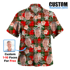 Clan Lennox Modern Tartan Custom Face Hawaiian Shirt – Unisex Gift for Family Members, Summer Party HL95 Lennox Modern Tartan Tartan Hawaii Shirt