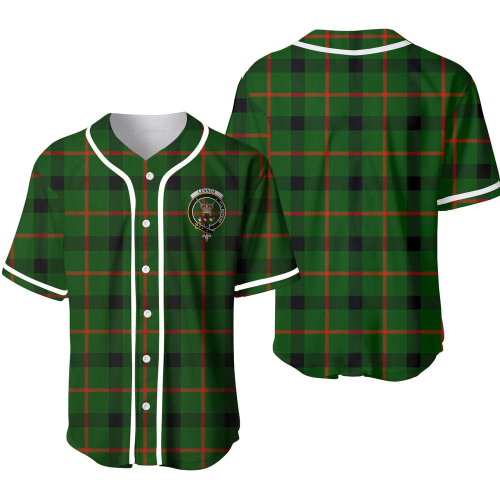 Clan Lennox (Lennox Kincaid) Tartan Unisex Baseball Jersey EH17QH18 Clan Lennox Tartan Today   