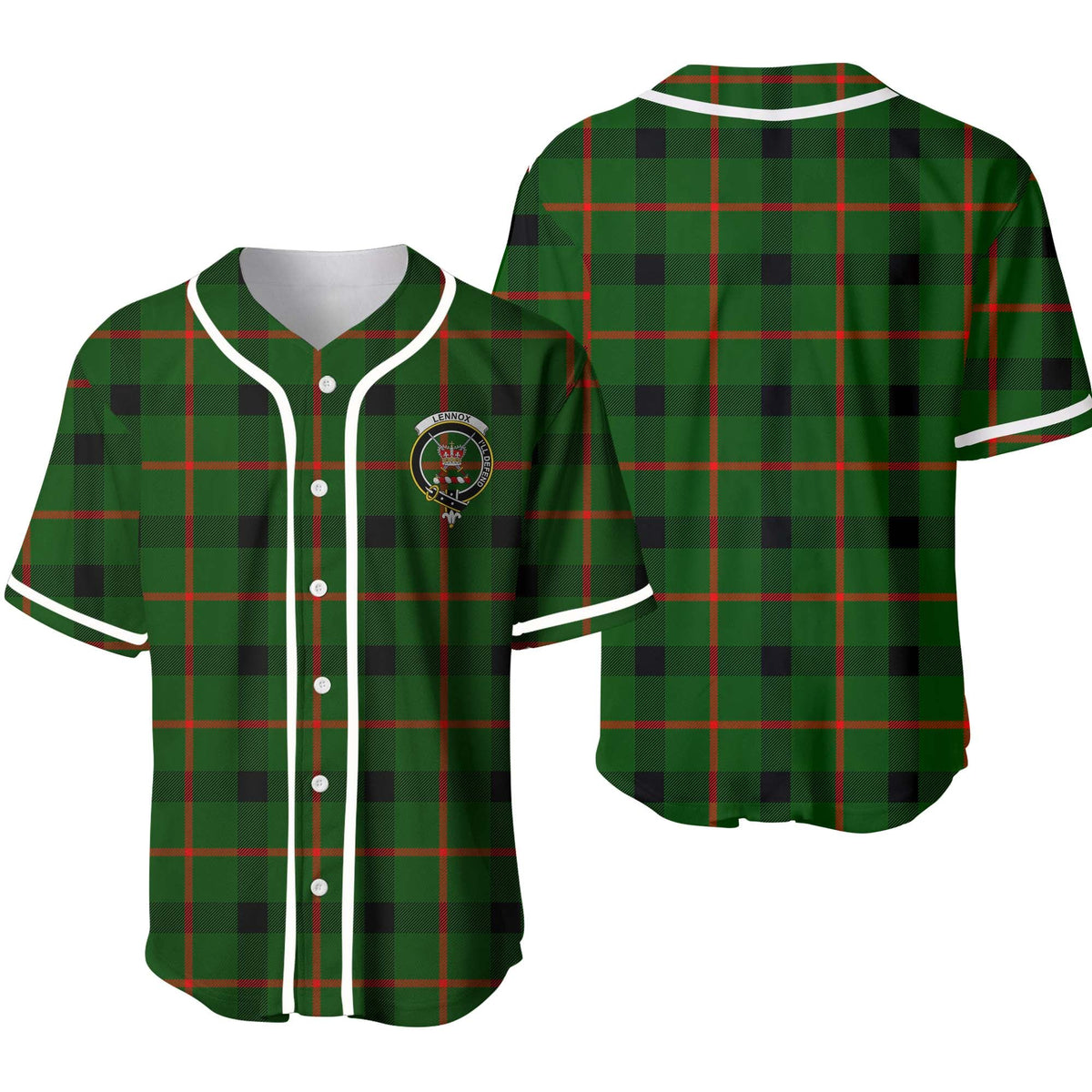 Clan Lennox (Lennox Kincaid) Tartan Unisex Baseball Jersey EH17QH18 Clan Lennox Tartan Today   