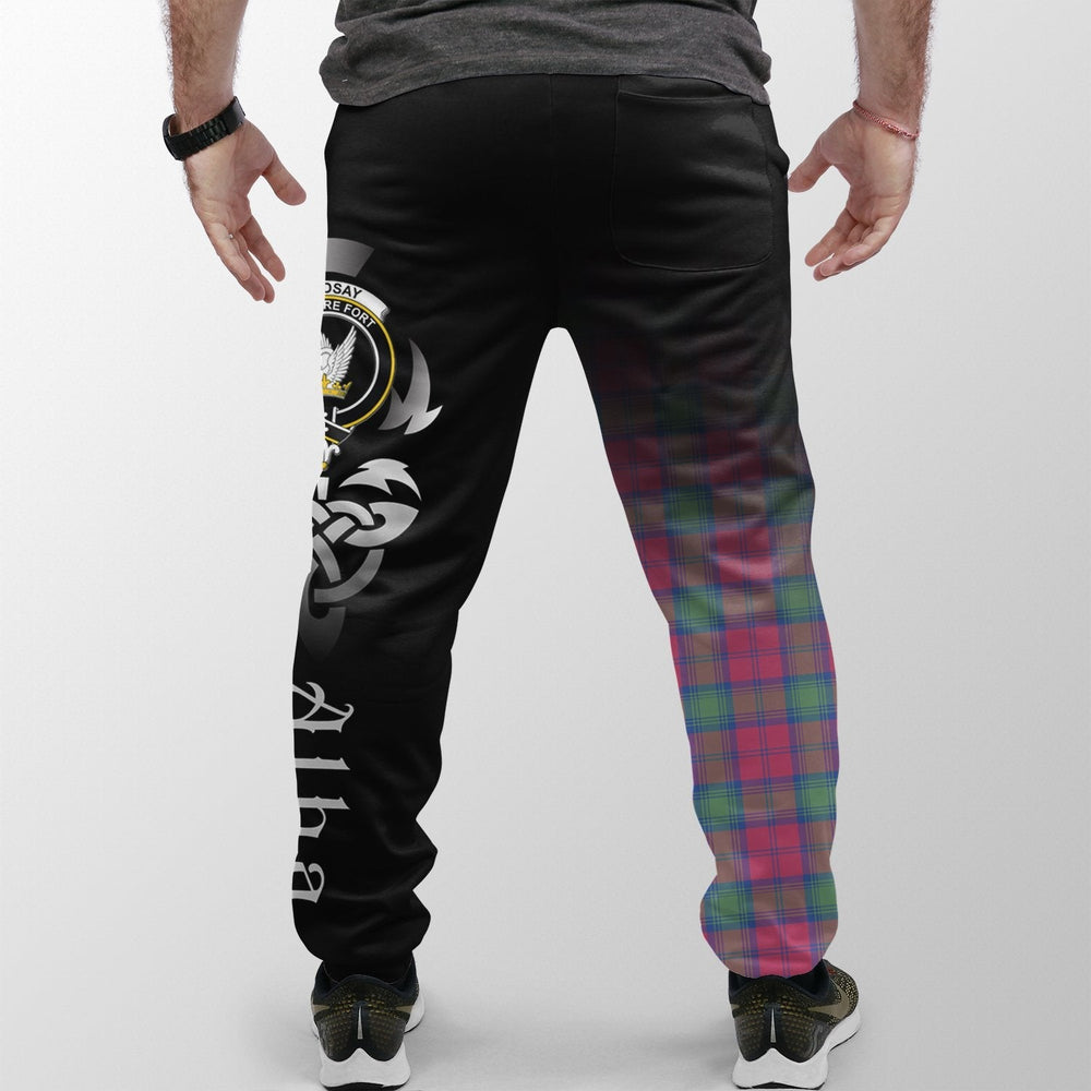 Clan Lindsay Ancient Tartan Crest Jogger Sweatpants  Alba Celtic Style SH99 Clan Lindsay Tartan Today   