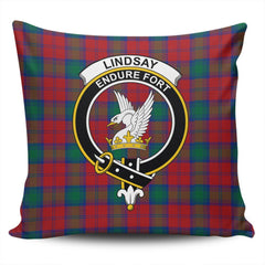 Clan Lindsay Modern Tartan Crest Pillow Cover KE10 Clan Lindsay Tartan Today   