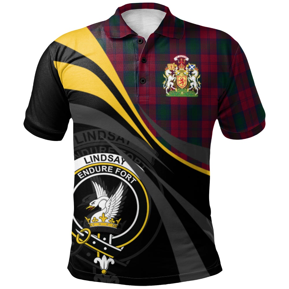 Clan Lindsay 01 Tartan Polo Shirt - Royal Coat Of Arms Style WB92 Lindsay 01 Tartan Tartan Polo   
