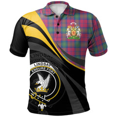 Clan Lindsay Ancient Tartan Polo Shirt - Royal Coat Of Arms Style ZM14 Lindsay Ancient Tartan Tartan Polo   