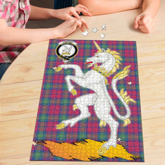 Clan Lindsay Ancient Tartan Crest Unicorn Scotland Jigsaw Puzzles Gift For Family JU20 Clan Lindsay Tartan Today   