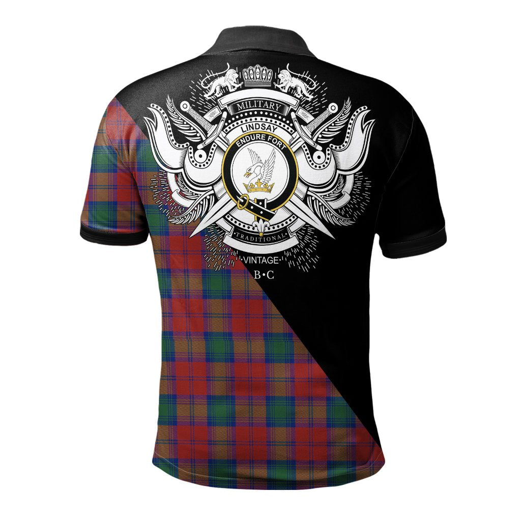 Clan Lindsay Modern Clan - Military Polo Shirt DB73 Lindsay Modern Tartan Tartan Polo   