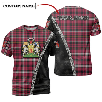 Personalized Clan Little Tartan Shirt with Scotland Coat of Arms & Custom Name
