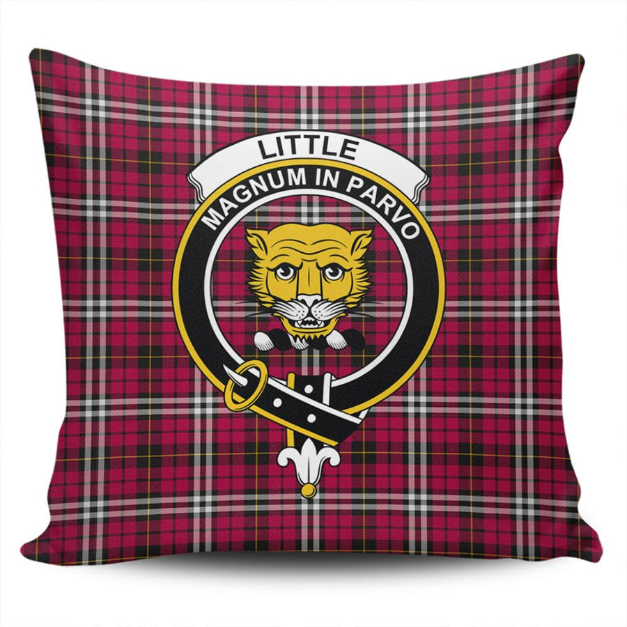 Clan Little Tartan Crest Pillow Cover
