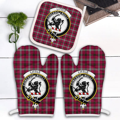 Clan Little Tartan Crest Oven Mitt And Pot Holder (2 Oven Mitts + 1 Pot Holder)
