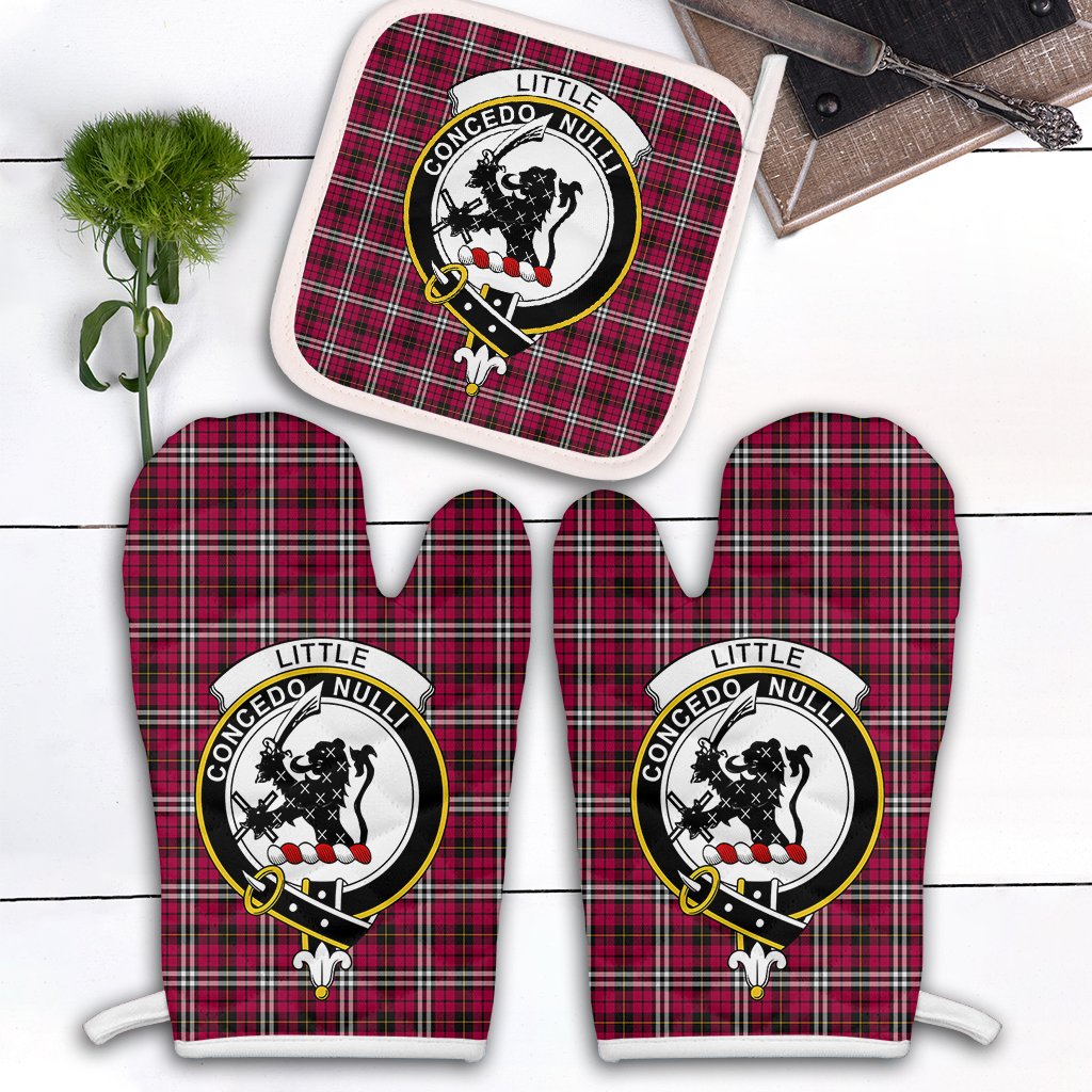 Clan Little Tartan Crest Oven Mitt And Pot Holder (2 Oven Mitts + 1 Pot Holder) IJ26 Clan Little Tartan Today   