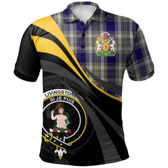 Clan Livingston (MacLea) Dress Tartan Polo Shirt - Royal Coat Of Arms Style QY86 Livingston (MacLea) Dress Tartan Tartan Polo   