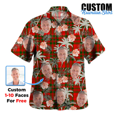 Clan Livingstone Modern Tartan Custom Face Hawaiian Shirt – Unisex Gift for Family Members, Summer Party
