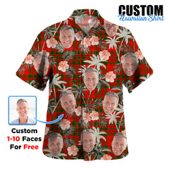Clan Livingstone Modern Tartan Custom Face Hawaiian Shirt – Unisex Gift for Family Members, Summer Party VJ99 Livingstone Modern Tartan Tartan Hawaii Shirt