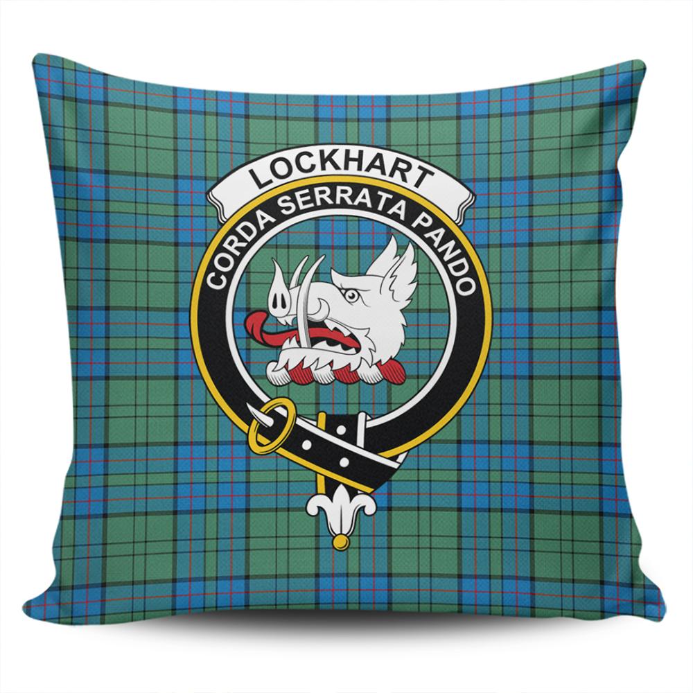 Clan Lockhart Modern Tartan Crest Pillow Cover YV68 Clan Lockhart Tartan Today   