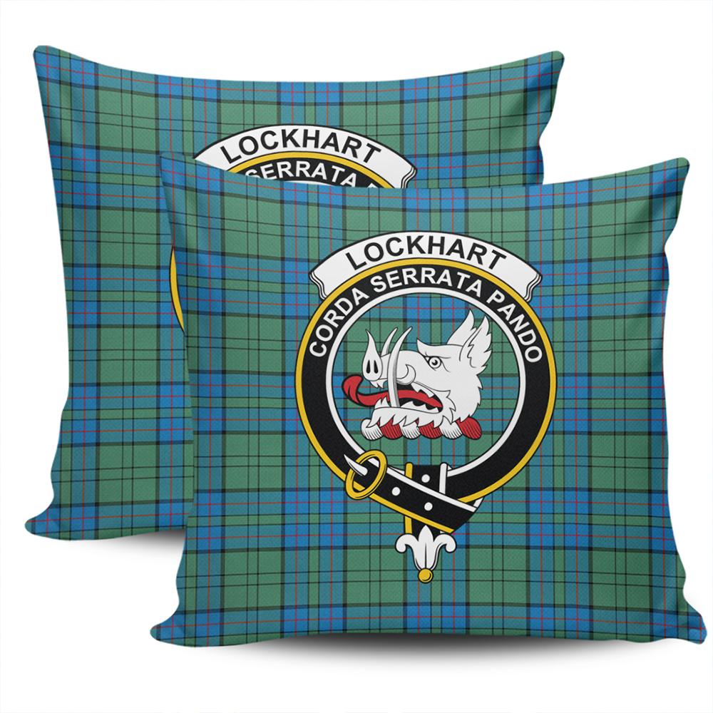 Clan Lockhart Modern Tartan Crest Pillow Cover YV68 Clan Lockhart Tartan Today   
