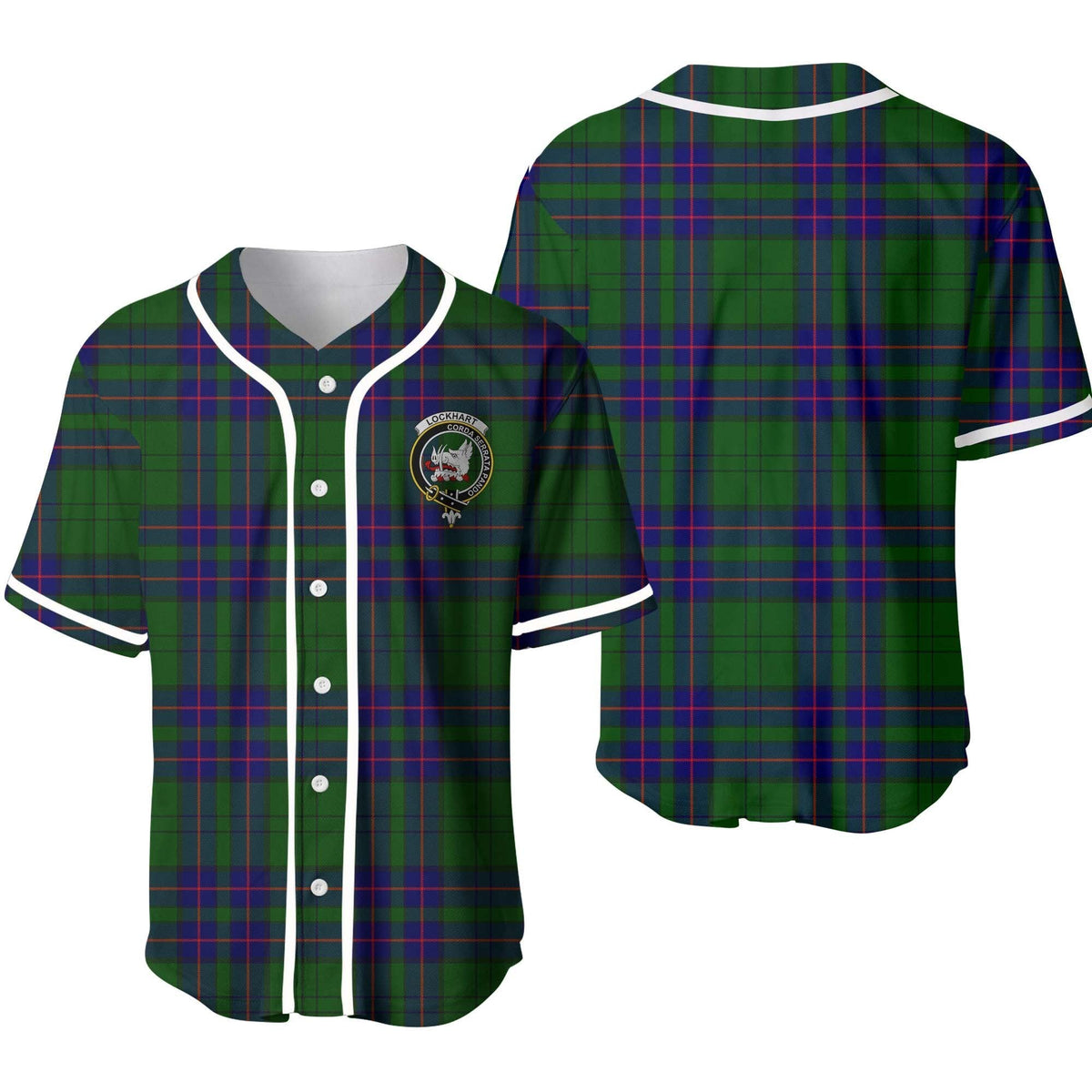 Clan Lockhart Tartan Unisex Baseball Jersey DQ97TP80 Clan Lockhart Tartan Today   