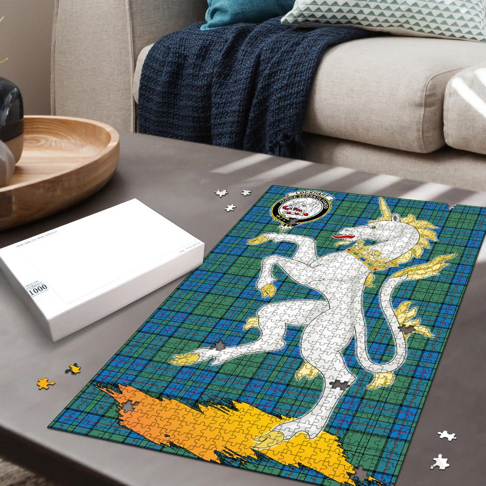 Clan Lockhart Tartan Crest Unicorn Scotland Jigsaw Puzzles Gift For Family JE92 Clan Lockhart Tartan Today   