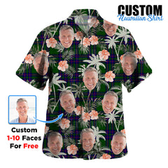 Clan Lockhart Modern Tartan Custom Face Hawaiian Shirt – Unisex Gift for Family Members, Summer Party EM44 Lockhart Modern Tartan Tartan Hawaii Shirt