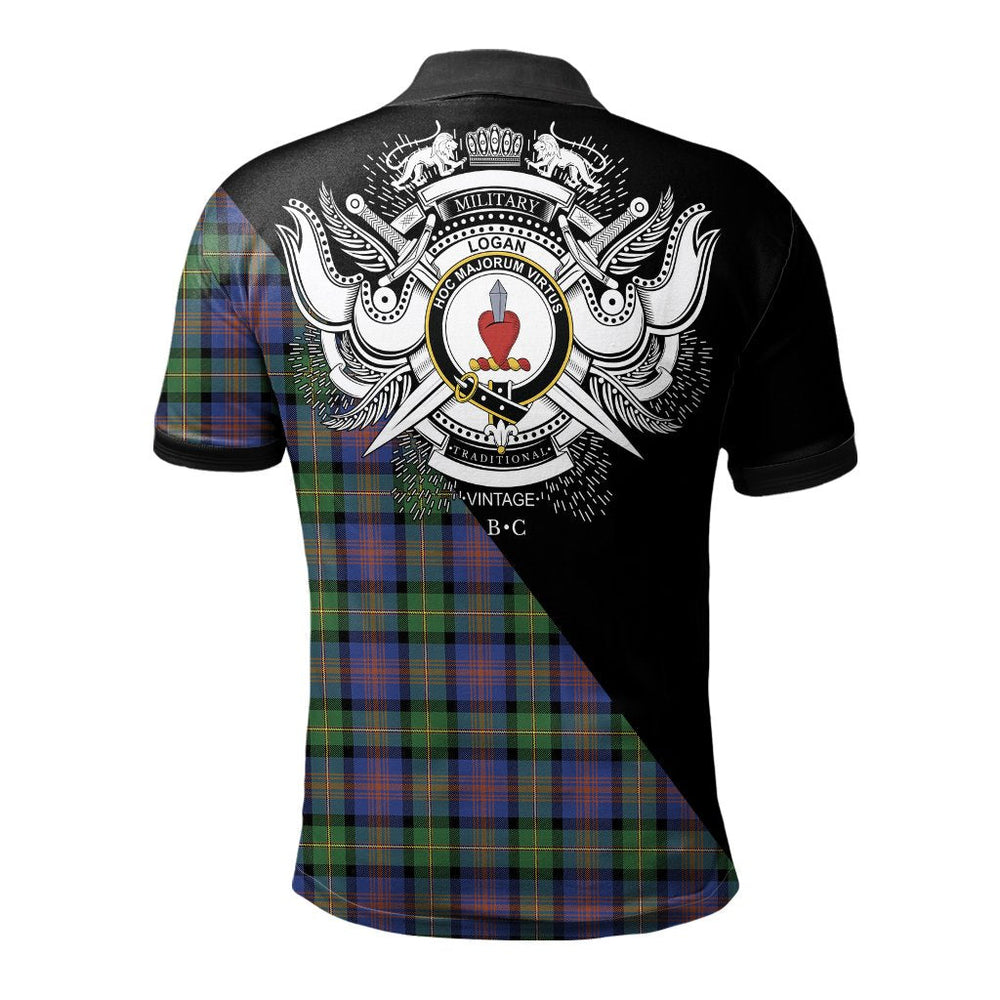 Clan Logan Ancient Clan - Military Polo Shirt SR79 Logan Ancient Tartan Tartan Polo   