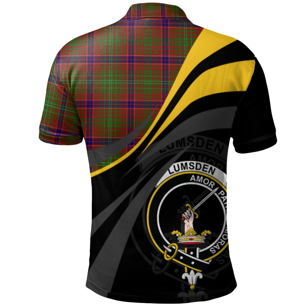 Clan Lumsden Tartan Polo Shirt - Royal Coat Of Arms Style ZH61 Lumsden Tartan Tartan Polo   
