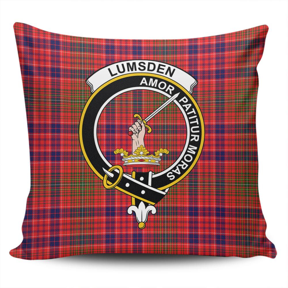 Clan Lumsden Modern Tartan Crest Pillow Cover OE54 Clan Lumsden Tartan Today   