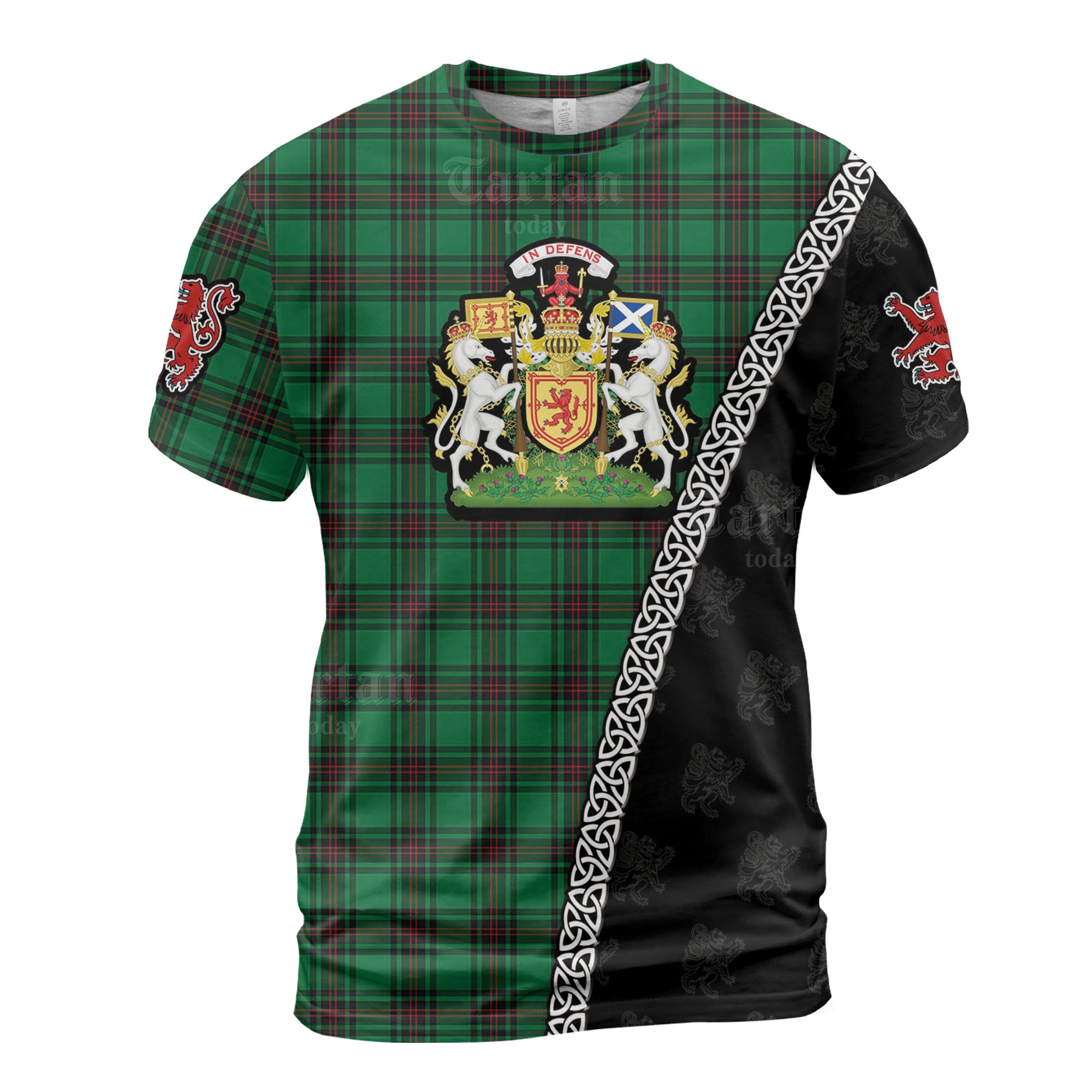 Personalized Clan Lundin Tartan Shirt with Scotland Coat of Arms & Custom Name QL36