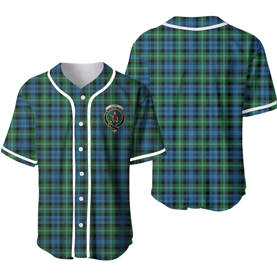 Clan Lyon Tartan Unisex Baseball Jersey