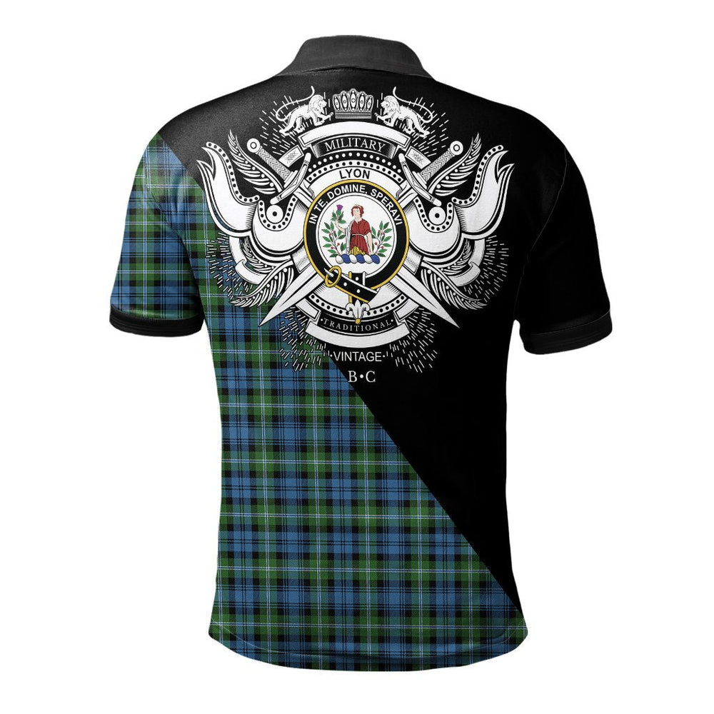 Clan Lyon Clan - Military Polo Shirt NW19 Lyon Tartan Tartan Polo   