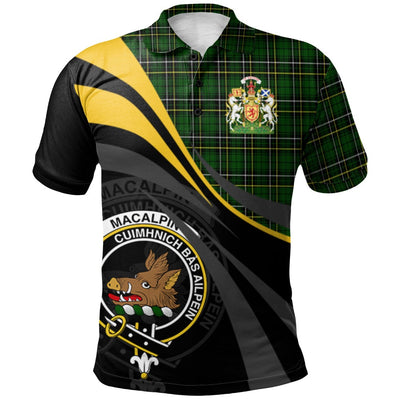 Clan MacAlpin (MacAlpine) Modern 02 Tartan Polo Shirt - Royal Coat Of Arms Style