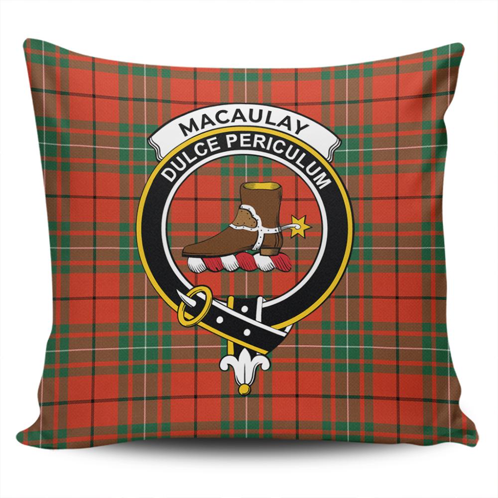 Clan MacAulay Ancient Tartan Crest Pillow Cover ZJ84 Clan MacAulay Tartan Today   
