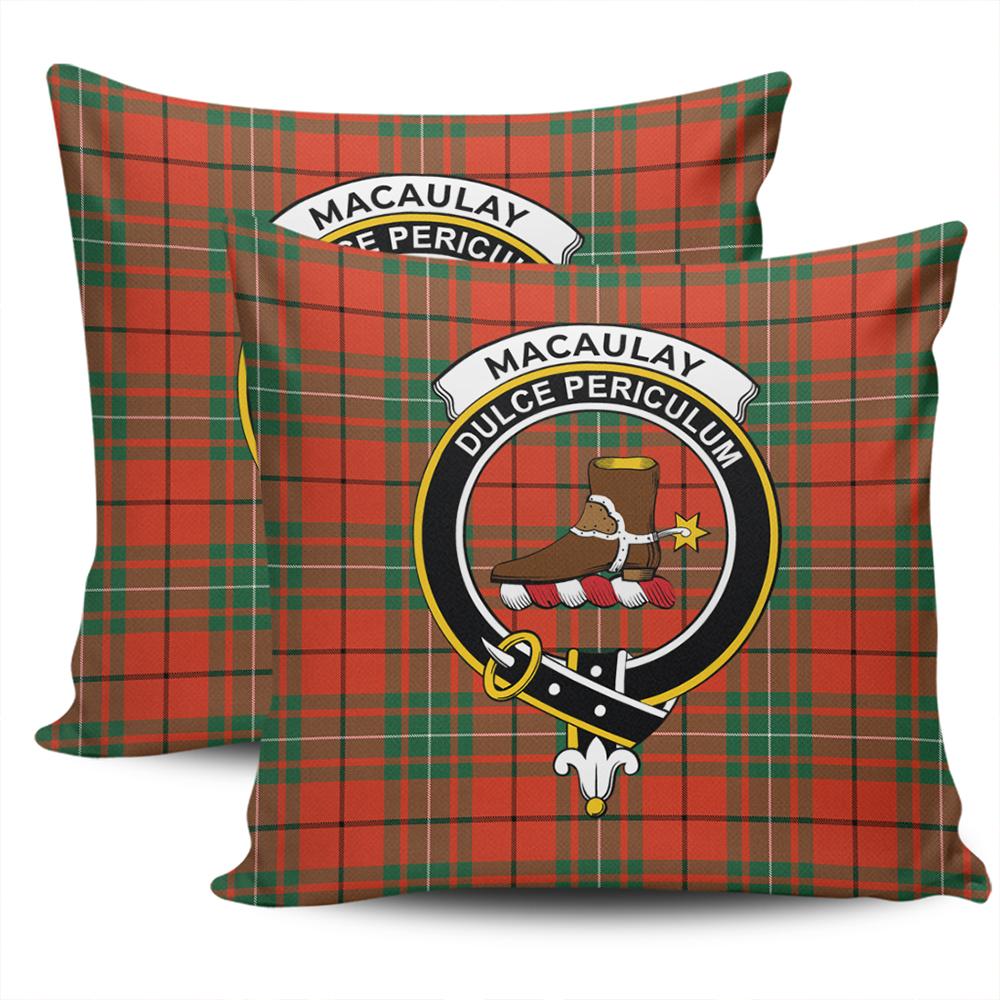 Clan MacAulay Ancient Tartan Crest Pillow Cover ZJ84 Clan MacAulay Tartan Today   
