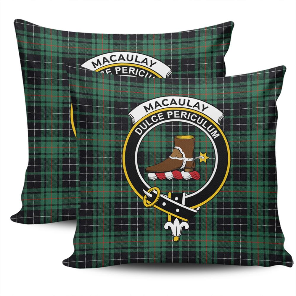 Clan MacAulay Hunting Ancient Tartan Crest Pillow Cover WU79 Clan MacAulay Tartan Today   