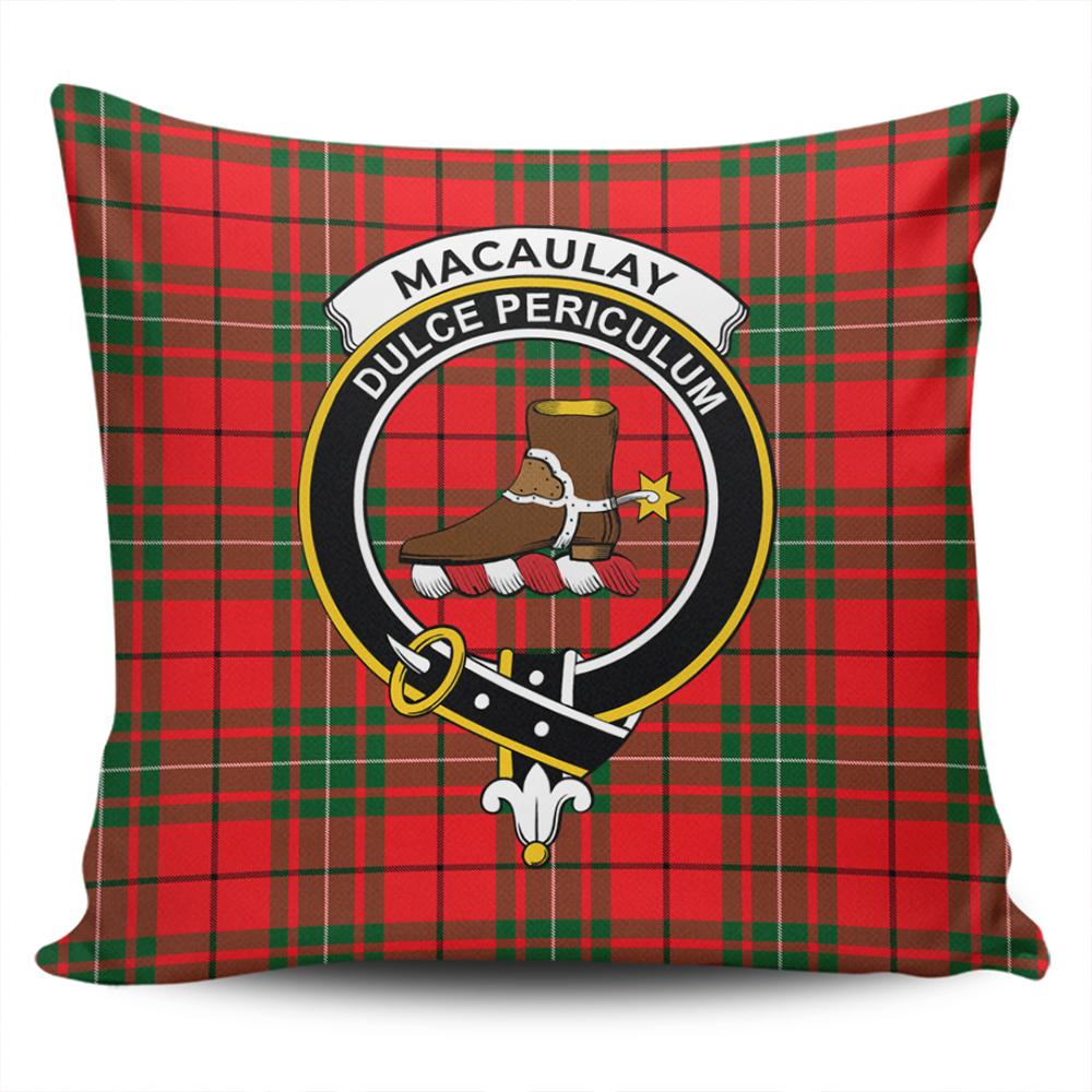 Clan MacAulay Modern Tartan Crest Pillow Cover BA46 Clan MacAulay Tartan Today   