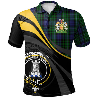 Clan MacCallum Tartan Polo Shirt - Royal Coat Of Arms Style