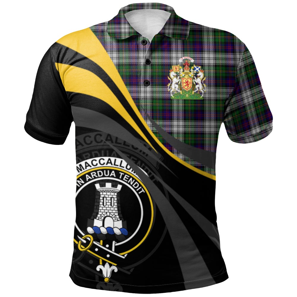 Clan MacCallum (Malcolm) Dress 01 Tartan Polo Shirt - Royal Coat Of Arms Style SZ46 MacCallum (Malcolm) Dress 01 Tartan Tartan Polo   