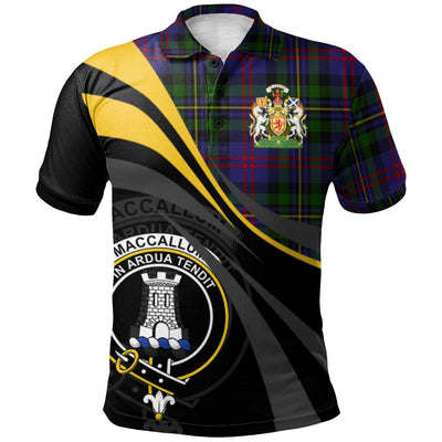 Clan MacCallum of Berwick Tartan Polo Shirt - Royal Coat Of Arms Style
