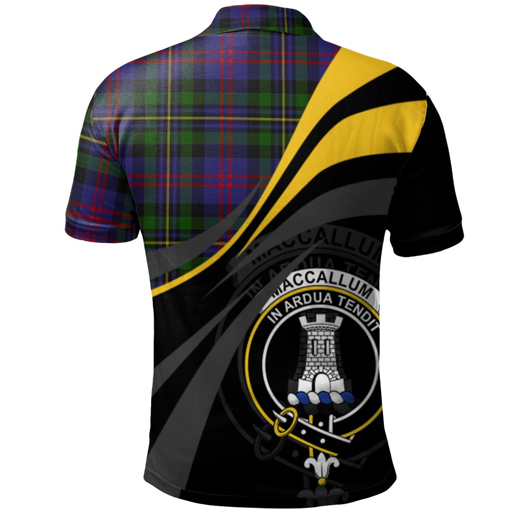 Clan MacCallum of Berwick Tartan Polo Shirt - Royal Coat Of Arms Style LF40 MacCallum of Berwick Tartan Tartan Polo   