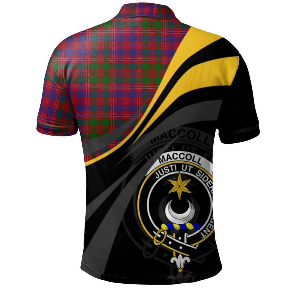 Clan MacColl Hunting Tartan Polo Shirt - Royal Coat Of Arms Style VZ28 MacColl Hunting Tartan Tartan Polo   