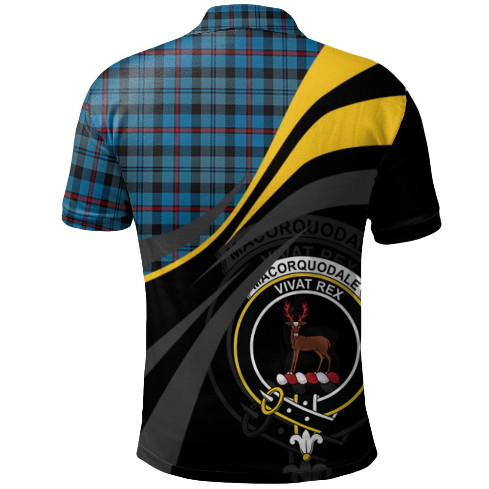 Clan MacCorquodale Tartan Polo Shirt - Royal Coat Of Arms Style MO71 MacCorquodale Tartan Tartan Polo   