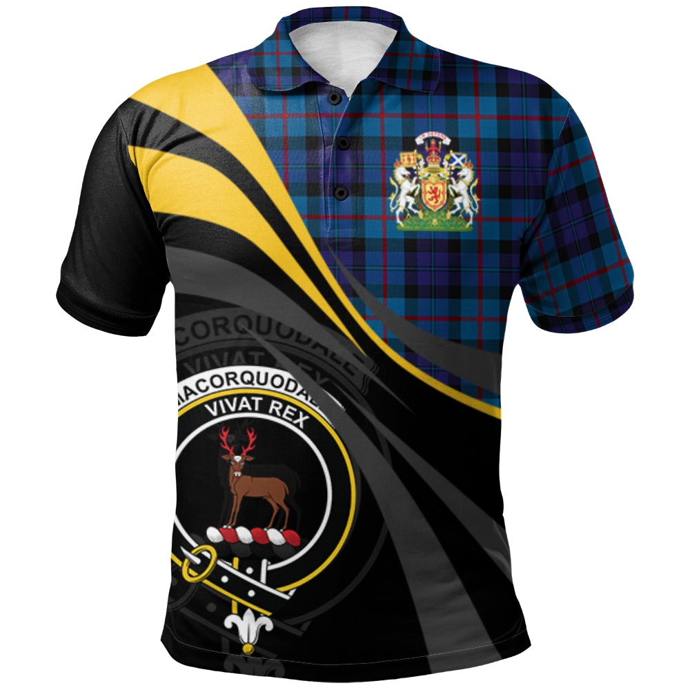 Clan MacCorquodale 2 Tartan Polo Shirt - Royal Coat Of Arms Style RU81 MacCorquodale 2 Tartan Tartan Polo   