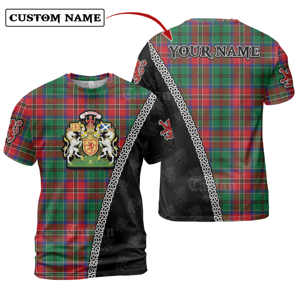 MacCulloch Tartan Shirt with Scotland Coat of Arms & Custom Name TA81