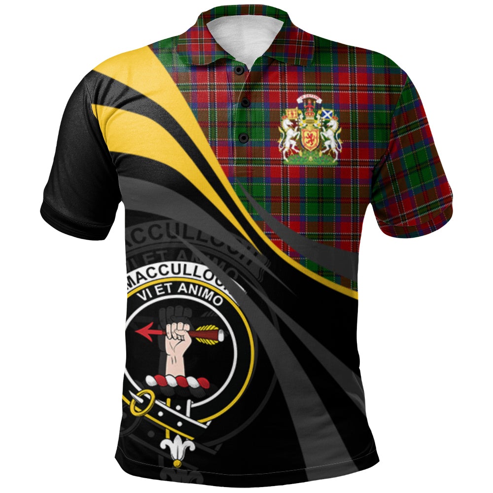 Clan MacCulloch Tartan Polo Shirt - Royal Coat Of Arms Style SL42 MacCulloch Tartan Tartan Polo   