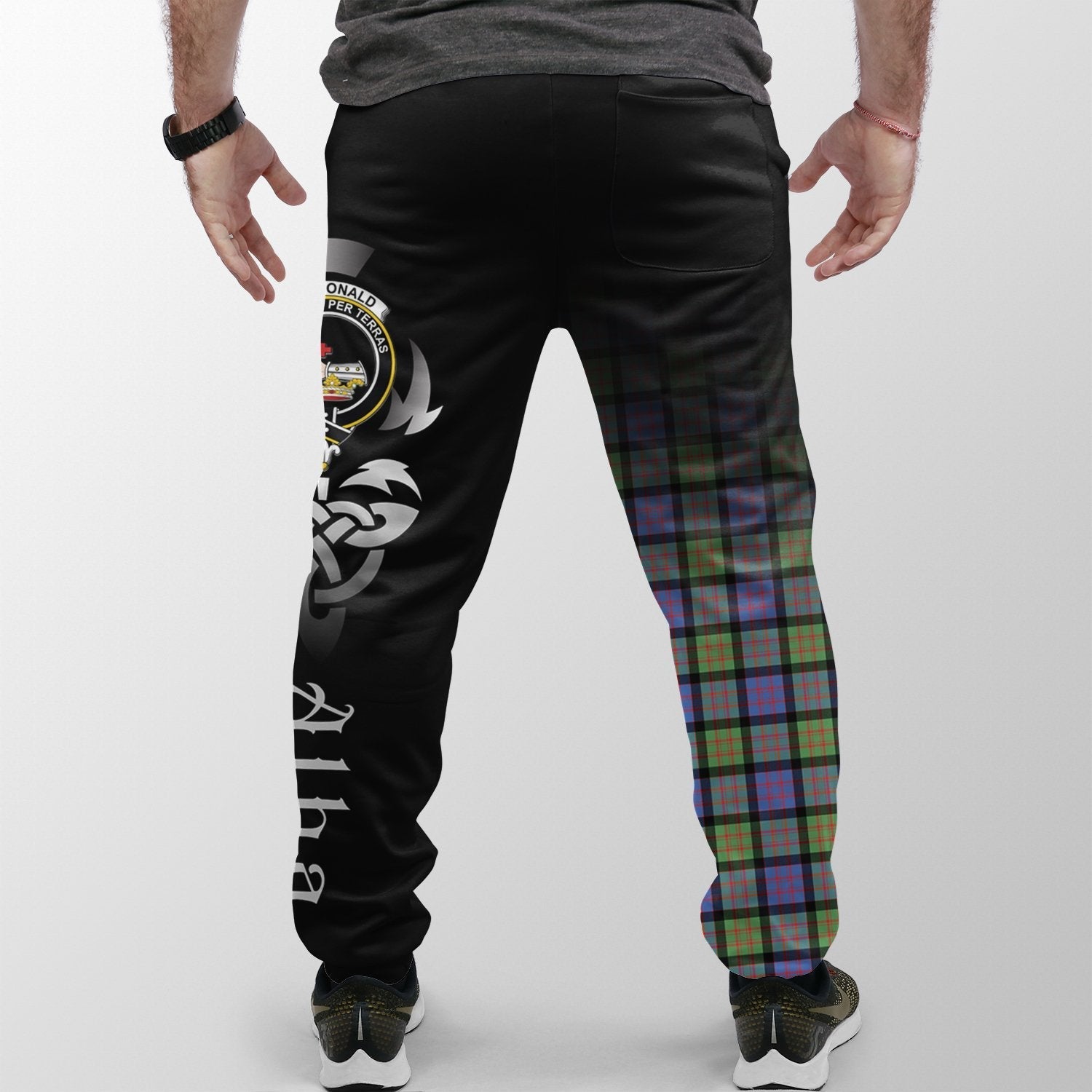 Clan MacDonald Ancient Tartan Crest Jogger Sweatpants  Alba Celtic Style KM86 Clan MacDonald Tartan Today   