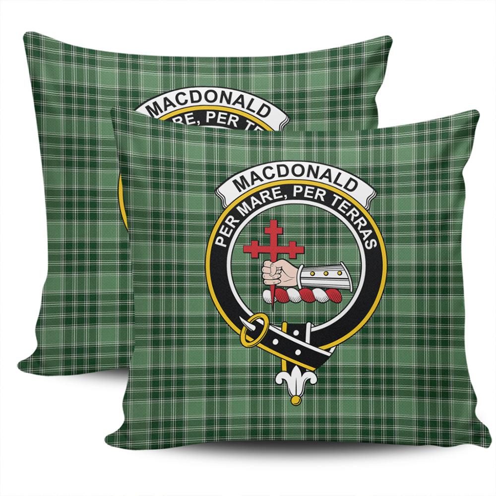 Clan MacDonald Lord of the Isles Hunting Tartan Crest Pillow Cover NU94 Clan MacDonald Tartan Today   