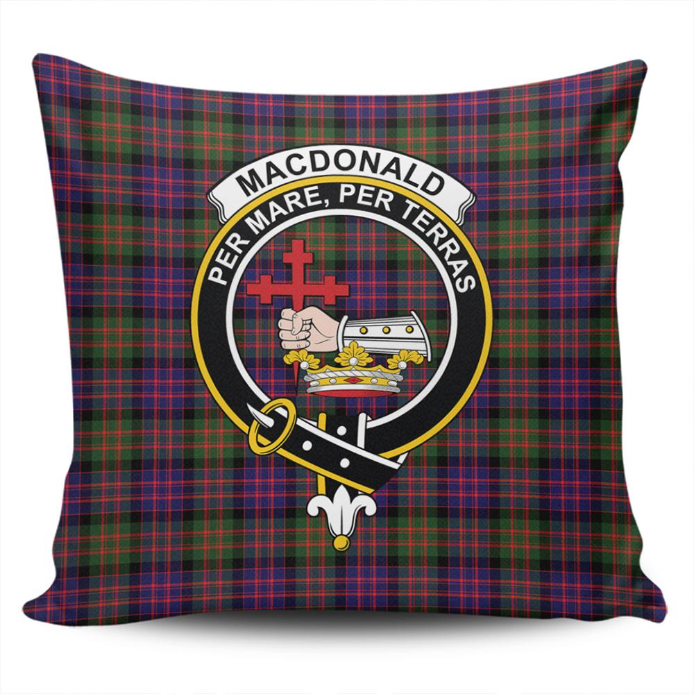 Clan MacDonald Modern Tartan Crest Pillow Cover CL60 Clan MacDonald Tartan Today   