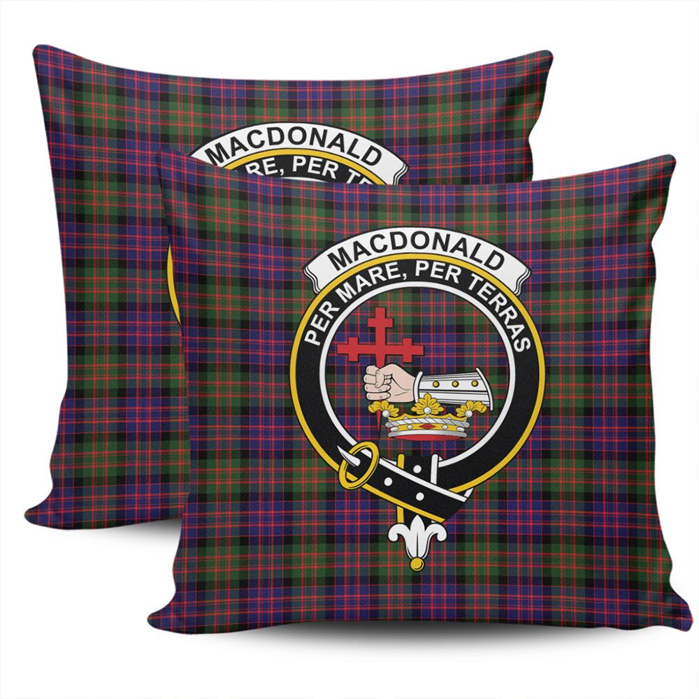 Clan MacDonald Modern Tartan Crest Pillow Cover CL60 Clan MacDonald Tartan Today   