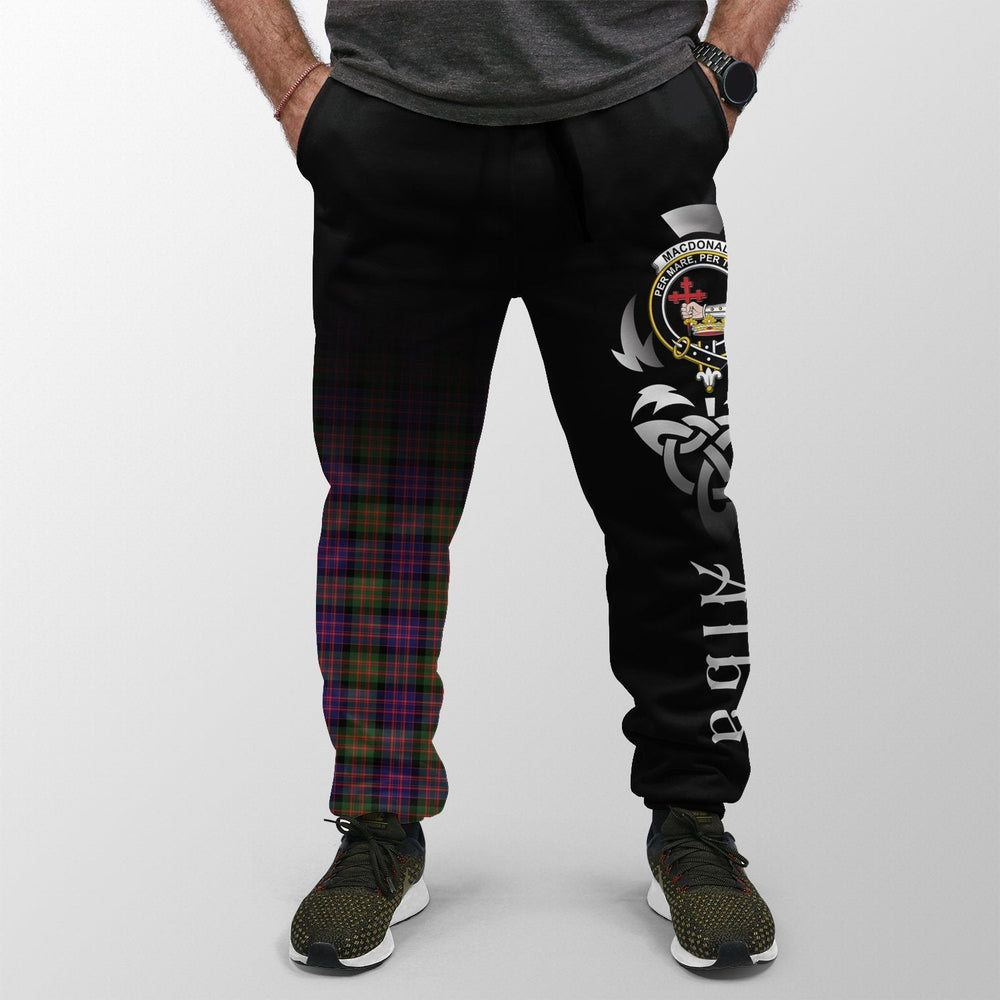 Clan MacDonald Modern Tartan Crest Jogger Sweatpants  Alba Celtic Style RG64 Clan MacDonald Tartan Today   