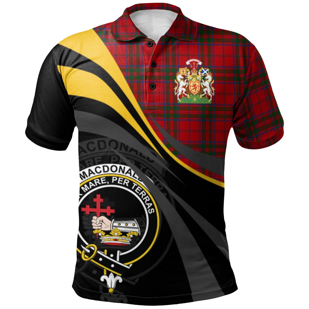 Clan MacDonald 02 Tartan Polo Shirt - Royal Coat Of Arms Style GQ47 MacDonald 02 Tartan Tartan Polo   