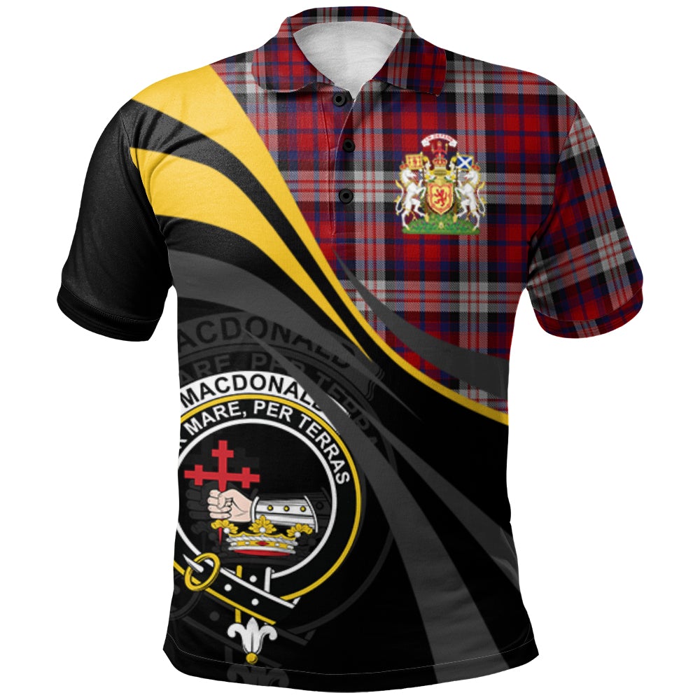 Clan MacDonald Dress Irish Tartan Polo Shirt - Royal Coat Of Arms Style ZG14 MacDonald Dress Irish Tartan Tartan Polo   
